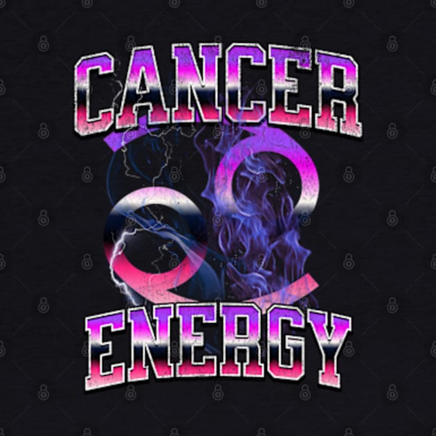 Cancer Energy Retro Lightning Birthday Zodiac Sign Astrology by Lavender Celeste